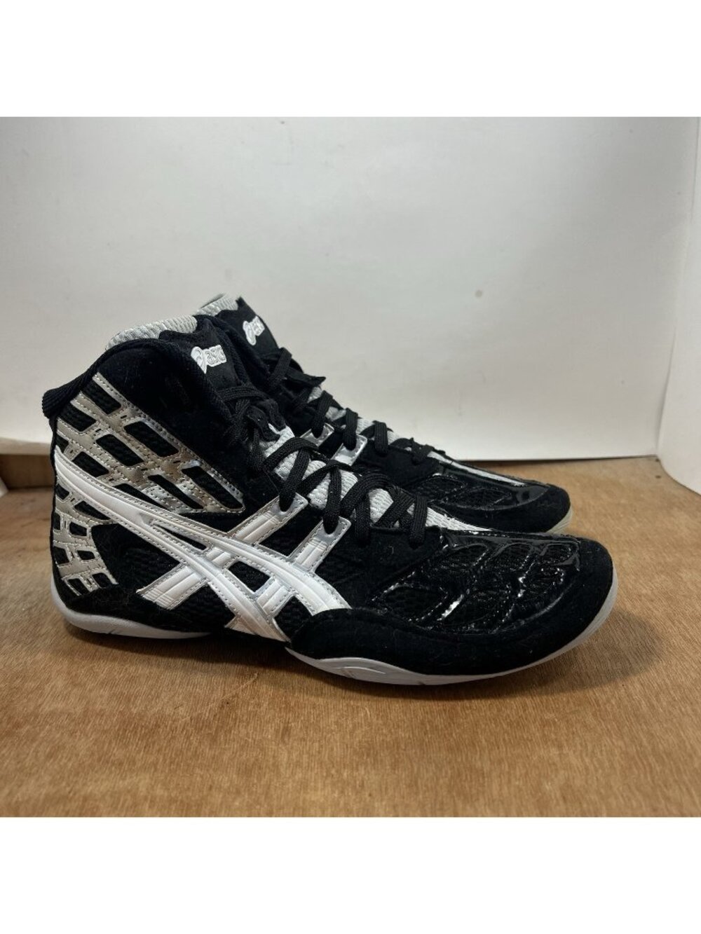 Asics Split Second Men's Size 9 Black Wrestling Shoes Sneakers J203Y